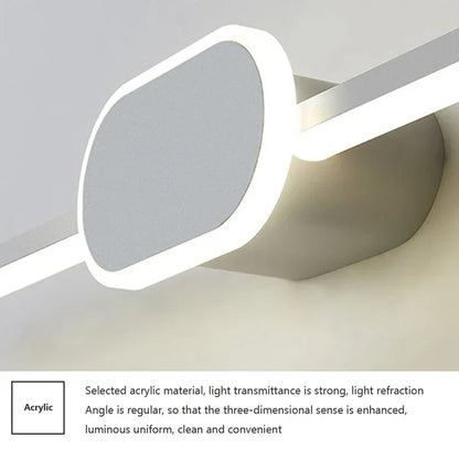 Modern Luxury Bathroom Wall Lamp Black White Aluminum