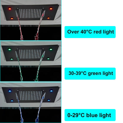 Luxury Thermostatic Shower Faucet Led Shower Sets Ceiling