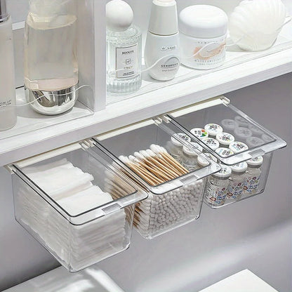 Transparent Bathroom Cotton Stick Makeup Cotton Bathroom Pull-Out