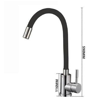 Rotatable Universal Bending Sink Cold Dual-Use Faucet 304