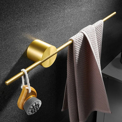Light Luxury Towel Rack Creative Brushed Gold Adjustable