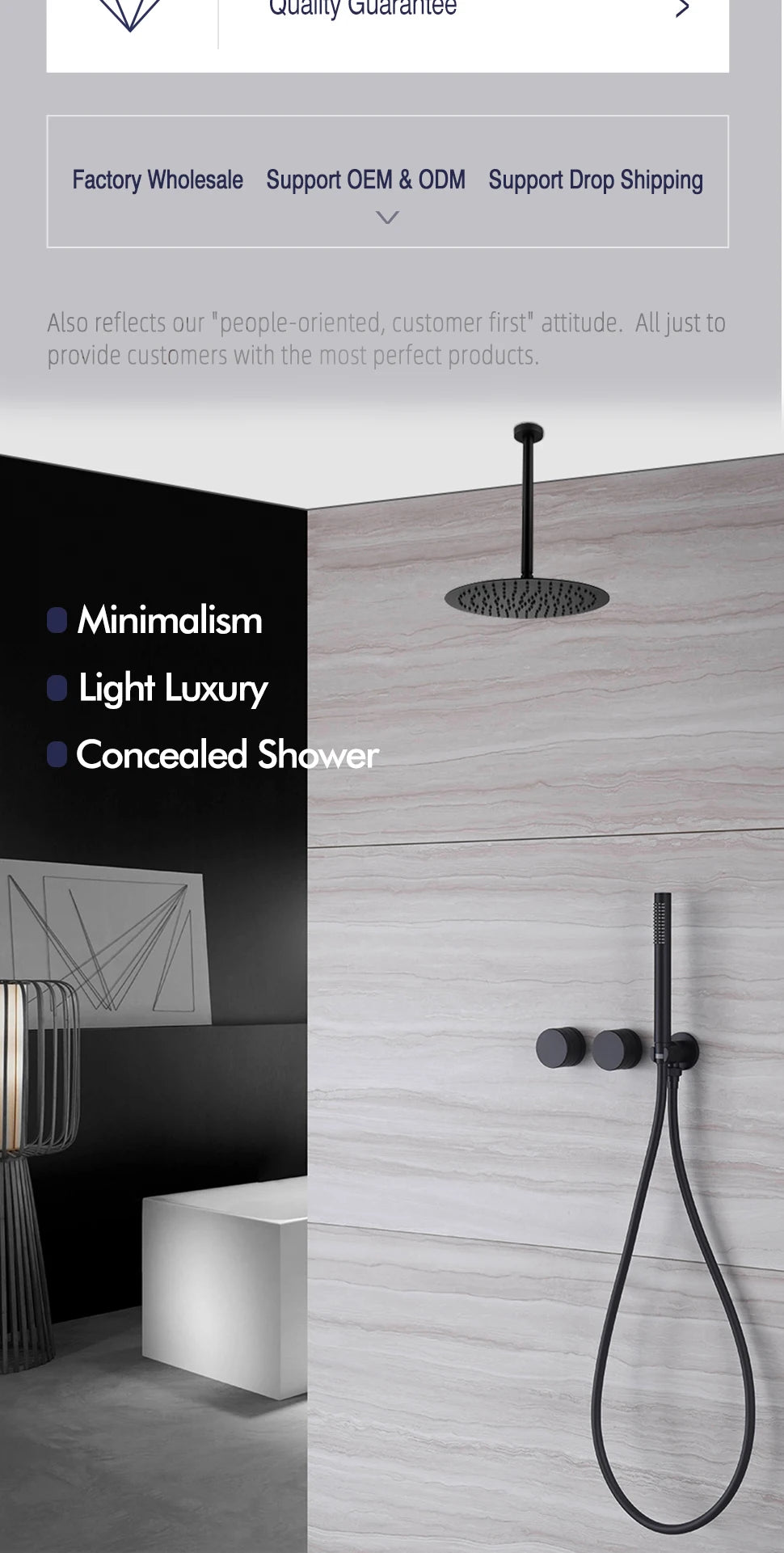 Ceiling Arm Brushed Gold Gunmetal Matte Black Chrome