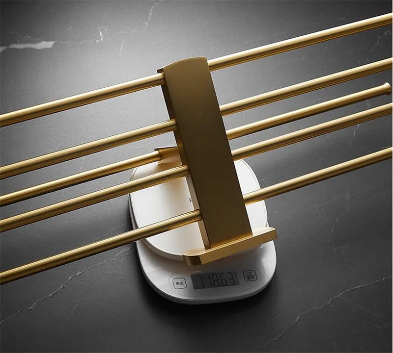 Brushed Gold Bathroom Towel Rack Paper Holder Toilet