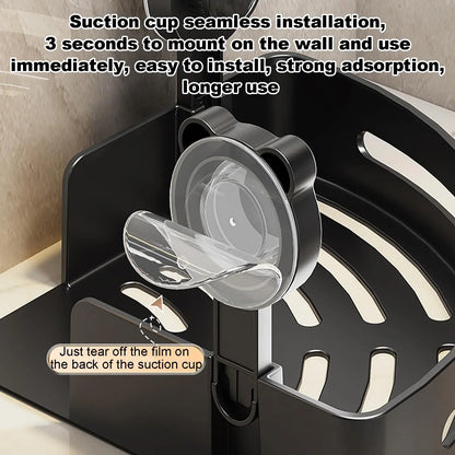 Cute Bear Suction Cup Shower Shelf Bathroom Shampoo