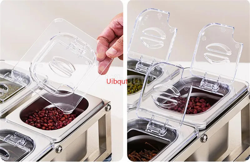 Stainless Steel Transparent Gn Pans Visible Food Exhibition
