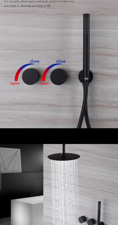 Ceiling Arm Shower Faucet Ways Bathroom Tap Embedded