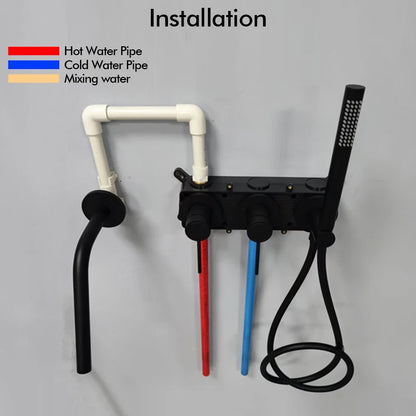 Shower Faucet Concealed Box Hand Shower Long Nose