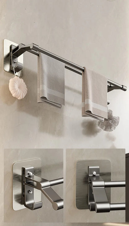 Self-Adhesive Two Layer Towel Holder Bathroom Towel Rack