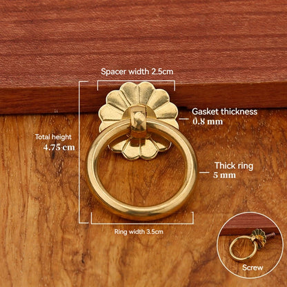 Chinese Medicine Cabinet Circular Ring Tea Can Pull