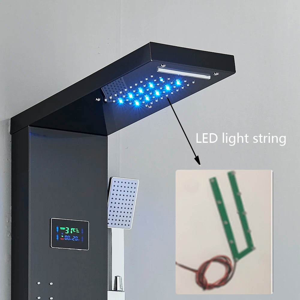 Led Shower Panel Motor Shower Column Shower Faucet