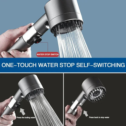 High Pressurized Filter Shower Head 3-Mode Adjustable Spray