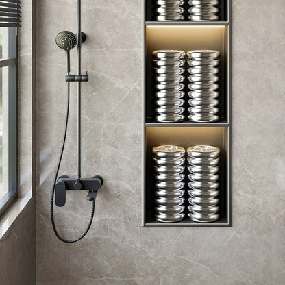 Stainless Steel Niche Bathroom Shelf-Embedded Tv Cabinet Style