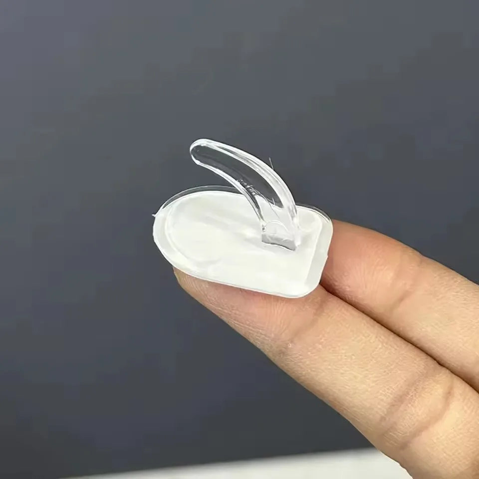 Transparent Strong Adhesive Mini Hook Door Bathroom Mirror