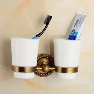 Solid Brass Bathroom Robe Hook Paper Holder Towel