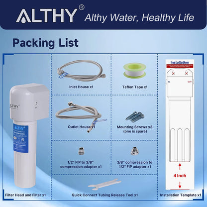 Althy Under Sink Drinking Water Filter Purifier -Nsf/Ansi