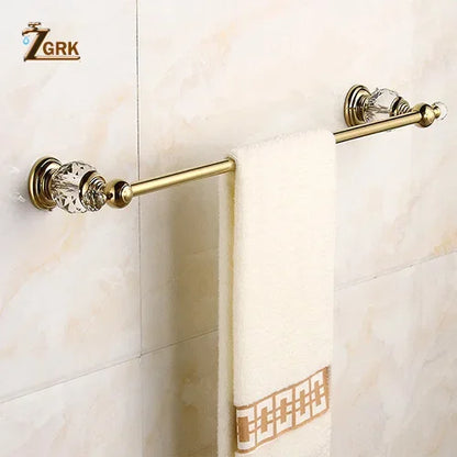 Zgrk Classical Bathroom Hardware Gold Polished Bath Wall-Mounted