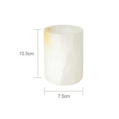 White Onyx Natural Marble Bathroom Luxury Soap Dispenser