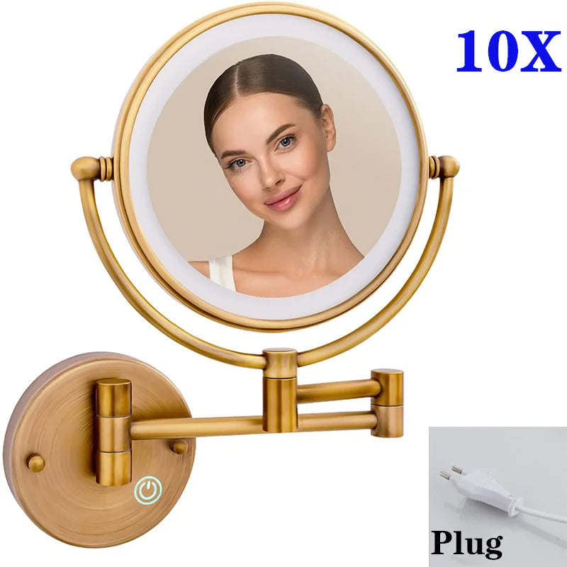 10x Magnifying Led Makeup Mirror Touch On Dual