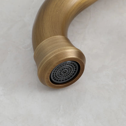 Kemaidi Antique Brass Handle Bathroom Faucets Mixer Tap