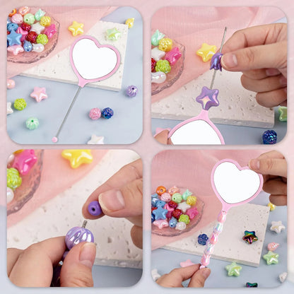 10pcs Diy Beaded Hand Mirror Creative - Beaded