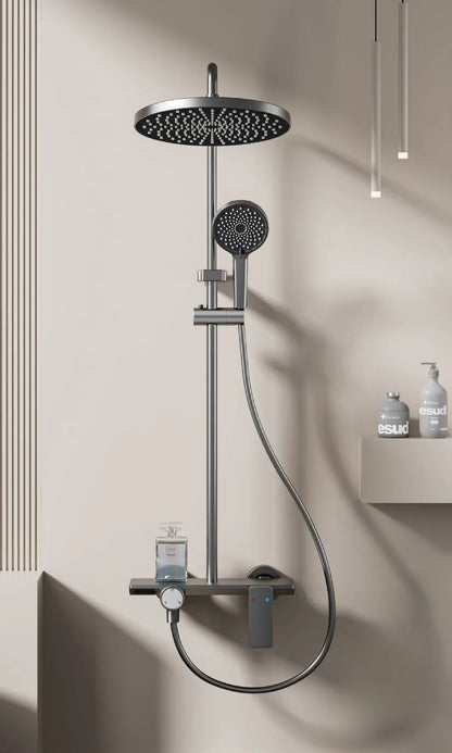 Grey Knob Type Three Ways Water Outlet Shower