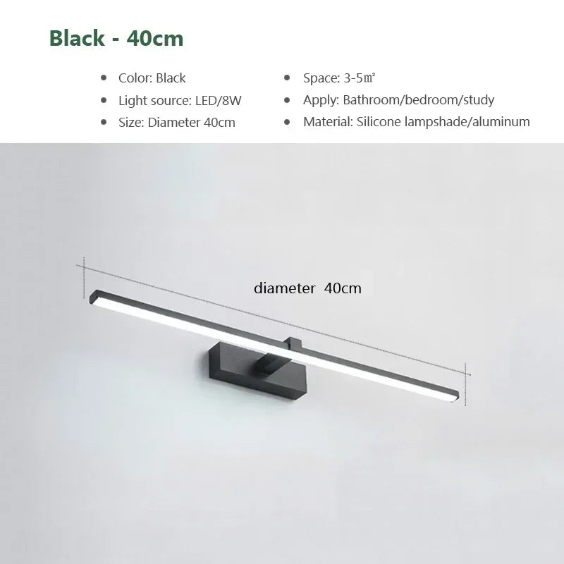 Modern Led Wall Light Bathroom Hardwares Wall Lamp