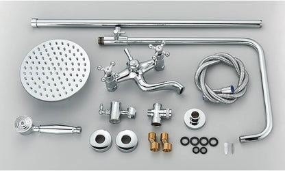 Bathroom Shower Faucet Brass Rainfall Shower Mixer Tap