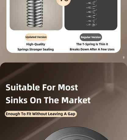 Universal Sink Strainer Stainless Steel Pop-Up Drain Plug