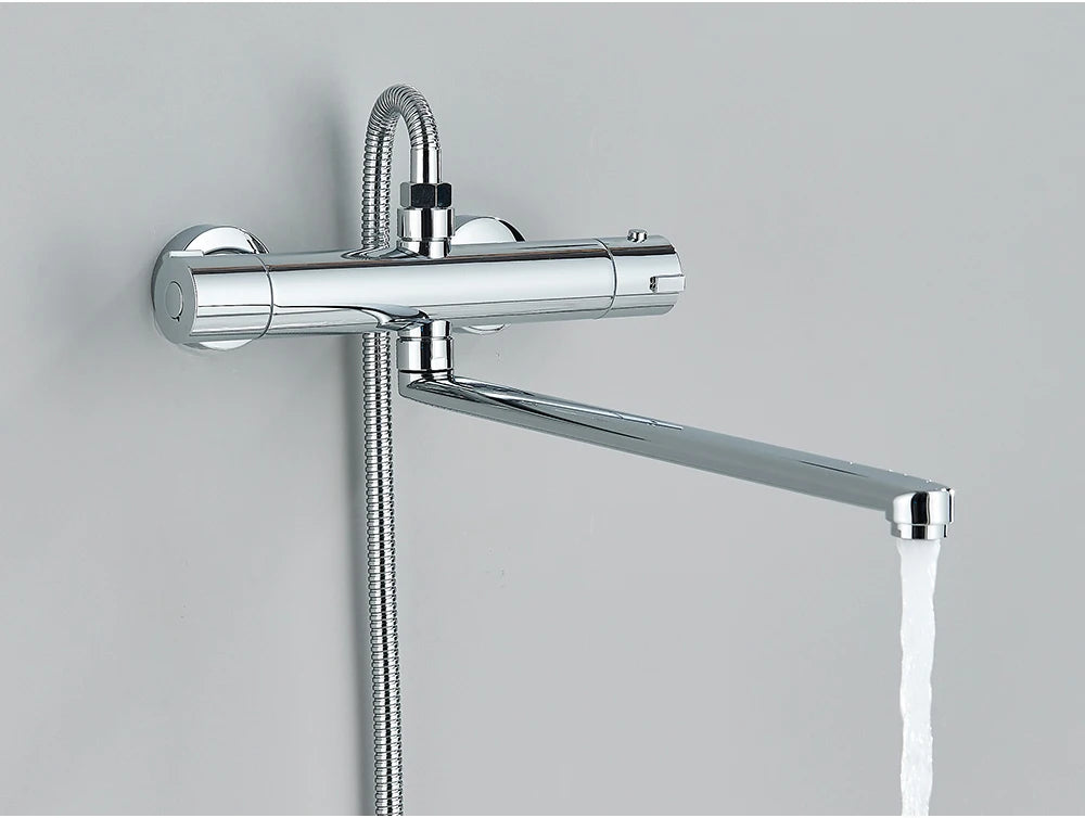 Chrome Thermostatic Shower Faucets Bathroom Thermostatic Mixer