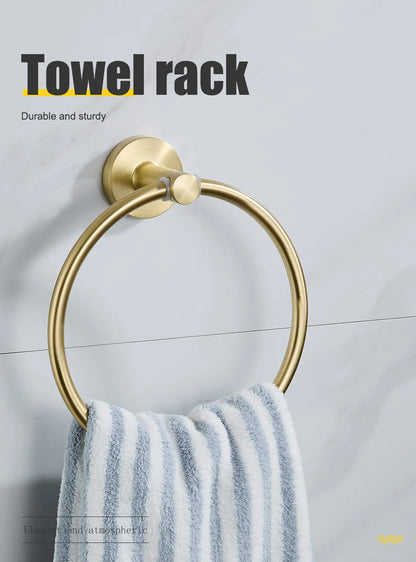 Bathroom Towel Ring Hook Hardware Storage Holder 304