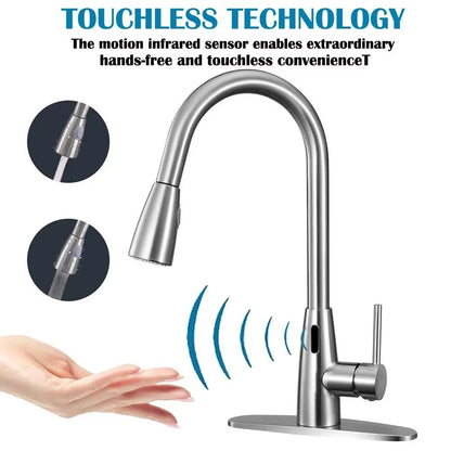 Gegve Smart Infrared Sensing Inductive Pull-Out Sink Faucet