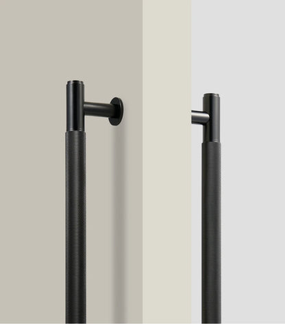 Nurlin Brass Door Double Sided Knurled Pull Bar