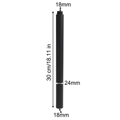 30cm Shower Extender Bathtub Shower System Black Grey