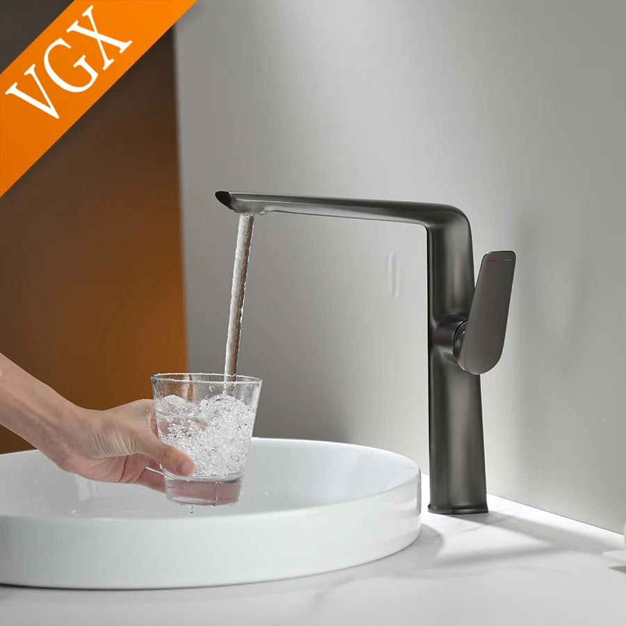 Vgx Luxury Gold Bathroom Faucets High Basin Mixer