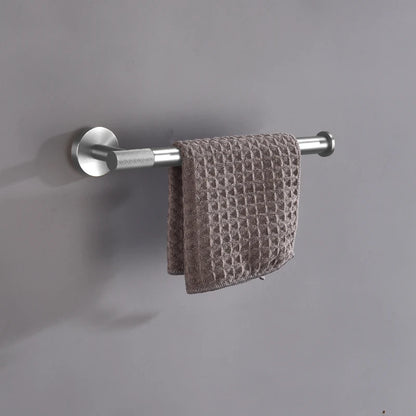 Brushed Nickel Bathroom Wall Mount Bath Shelf Robe