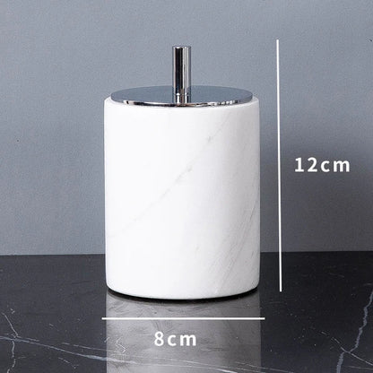 Volakos White Natural Marble Bathroom Minimalism Soap Dispenser