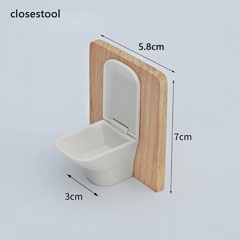 12 Dollhouse Miniature Wooden Bathroom Sink Cabinet Wash
