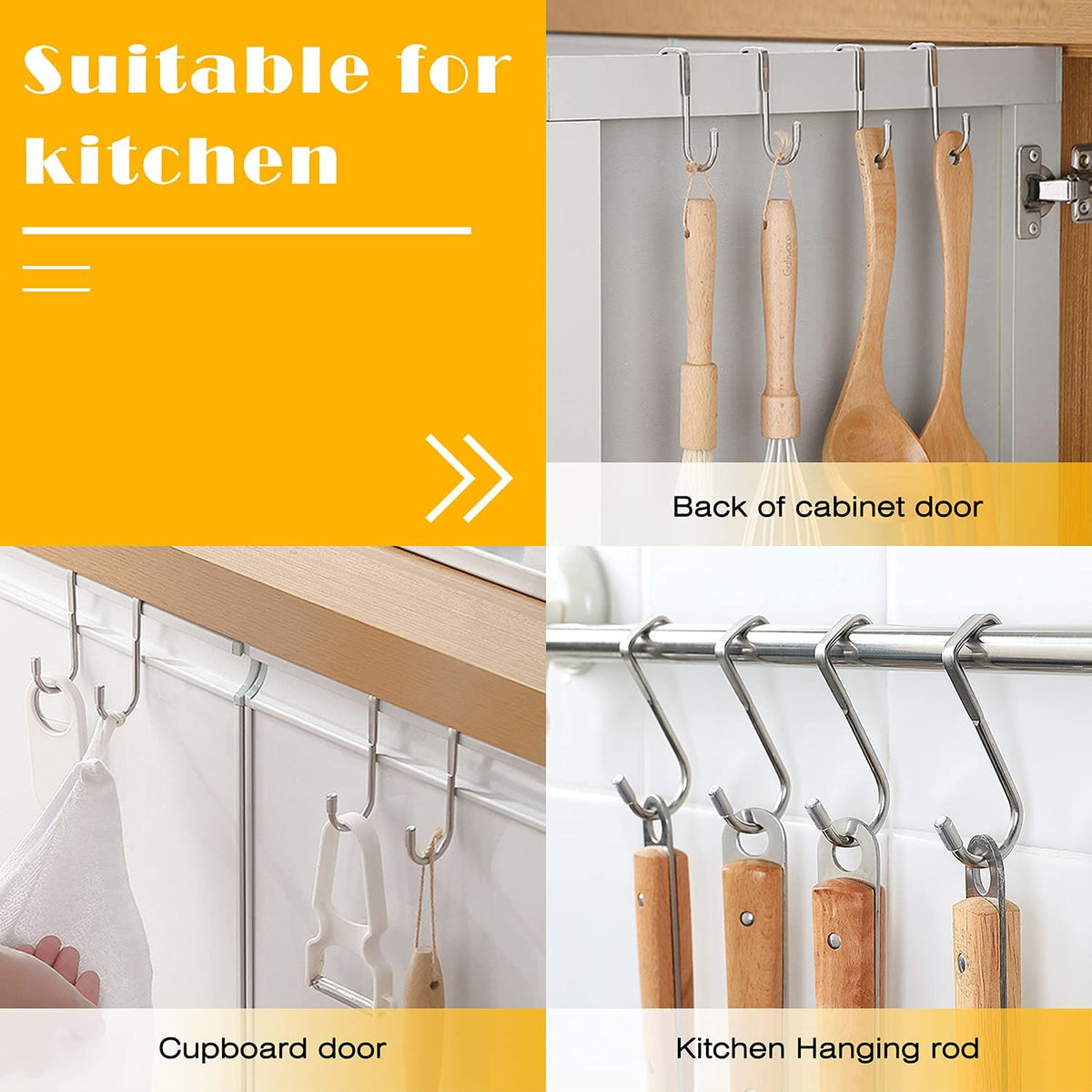 2pcs Over Door Hooks Stainless Steel Door Hangers