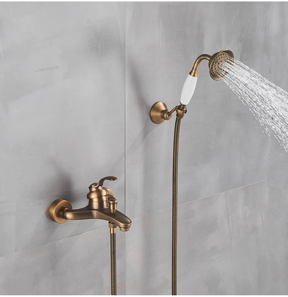 Poiqihy Wall Mounted Hand Held Shower Head Kit