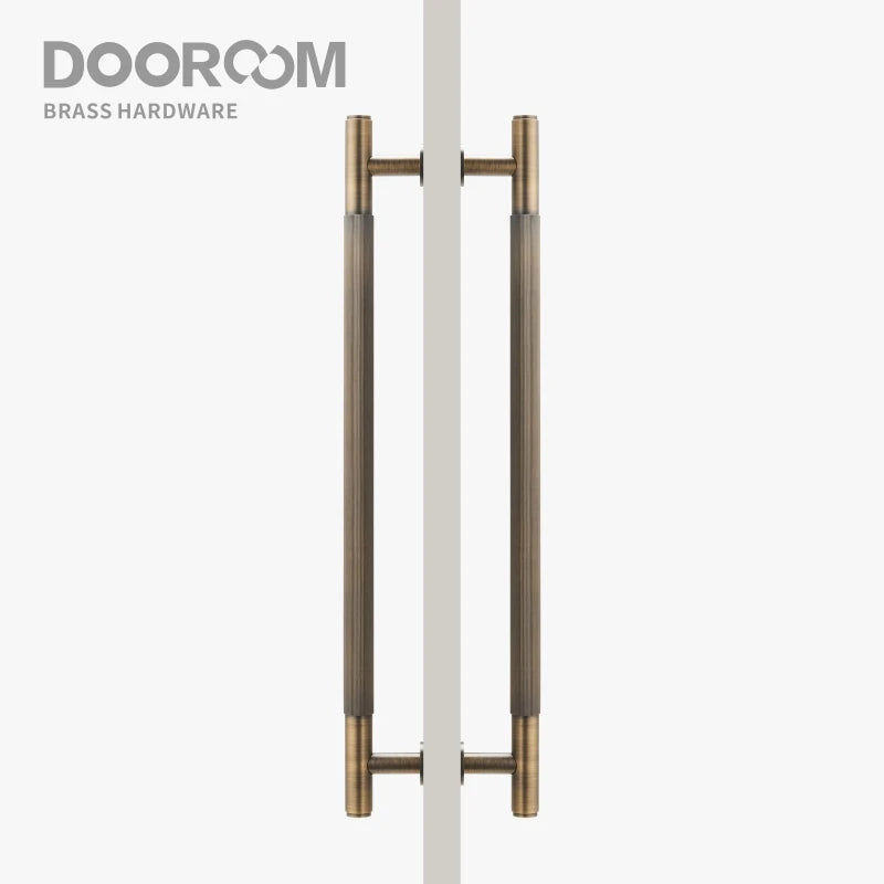 Dooroom Antique Brass Door Double Sided Stripe Linear