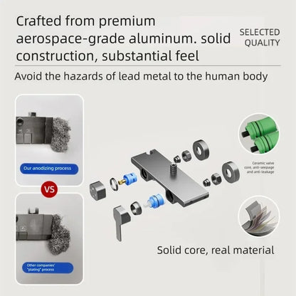 Bathroom Gray Pressure Shower Hotel Bathtub Faucet Cold