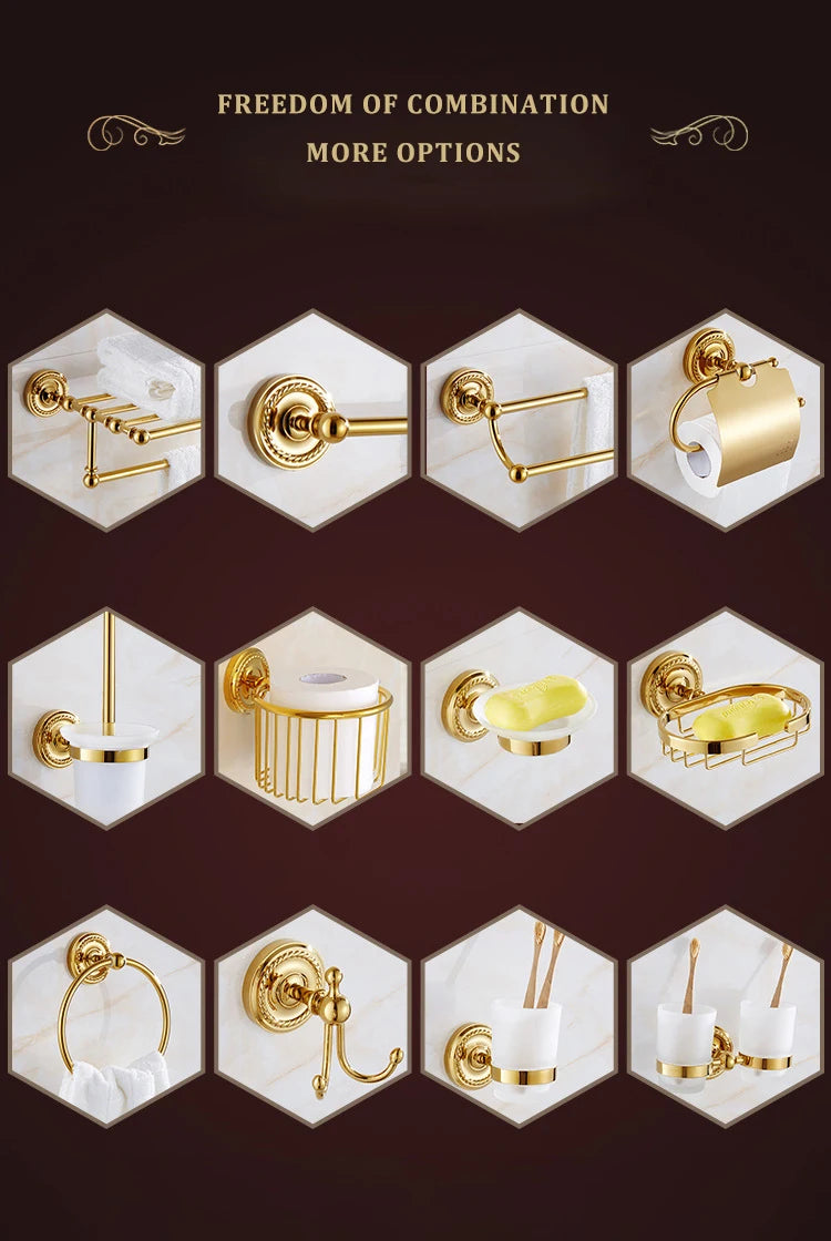 Gold Bath Hardware Bathroom Shelf Soap Dish Toilet