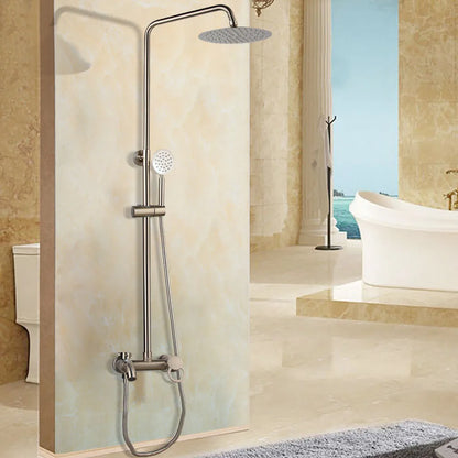 Kemaidi Shower Faucets Nickel Brushed Adjustable Rain Shower