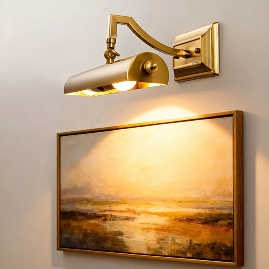 Wall Picture Lamp Led Gold Mirror Headlight Retro