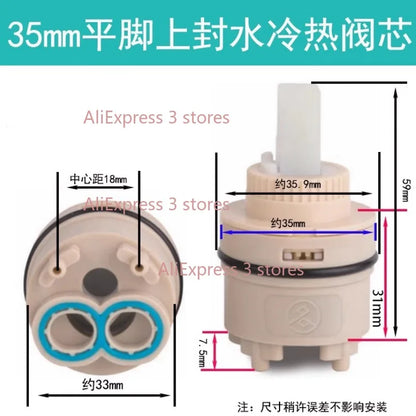 1pcs 35/40mm Replacement Ceramic Spool Water Tap Mixer
