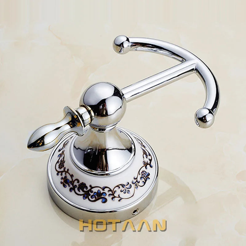 Stainless Steel Ceramic Bathroom Robe Hook Paper Holder