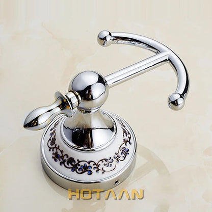 Stainless Steel Ceramic Bathroom Robe Hook Paper Holder