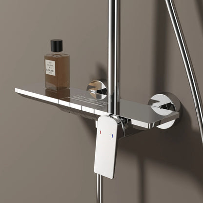 Brushed Gold Piao Bathroom Shower System Brass Waterfall