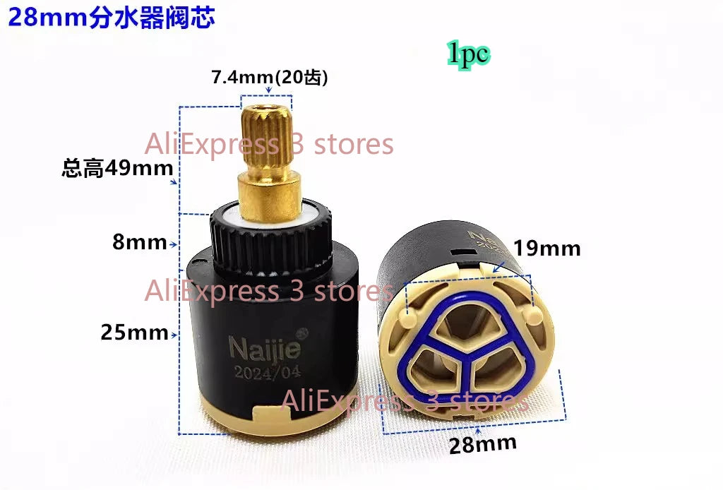 1pcs 28mm/35mm/40mm Water Mixer Tap Faucet Cartridge Ceramic