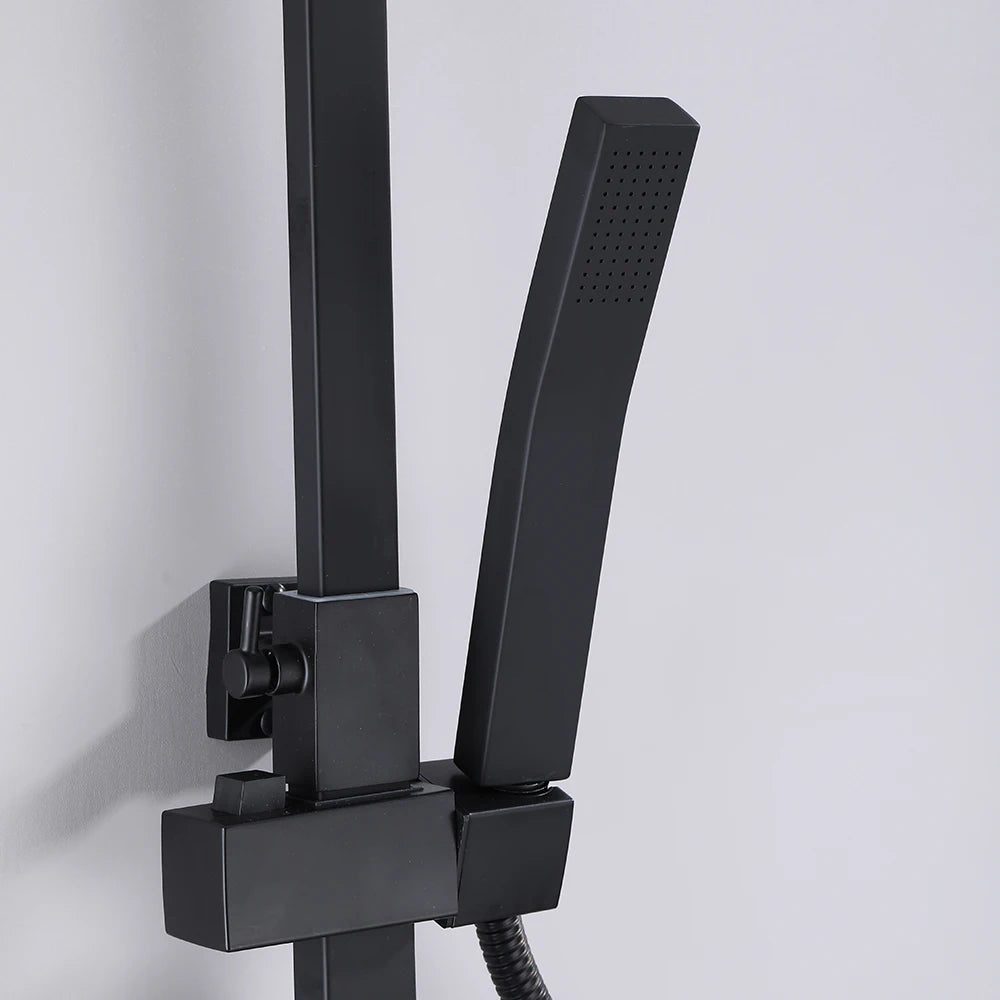 Matte Black Shower Faucet Rainfall High Quality All